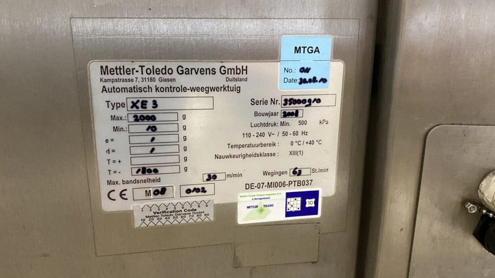 Used Mettler Toledo checkweigher