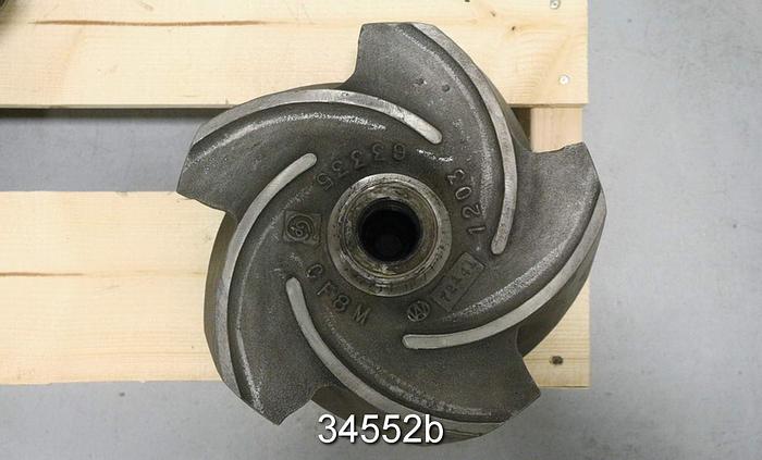 Used Goulds 3196 Impeller 8x10x13, 5-Vane, 10.5" Diameter, Pattern 63335 #34552