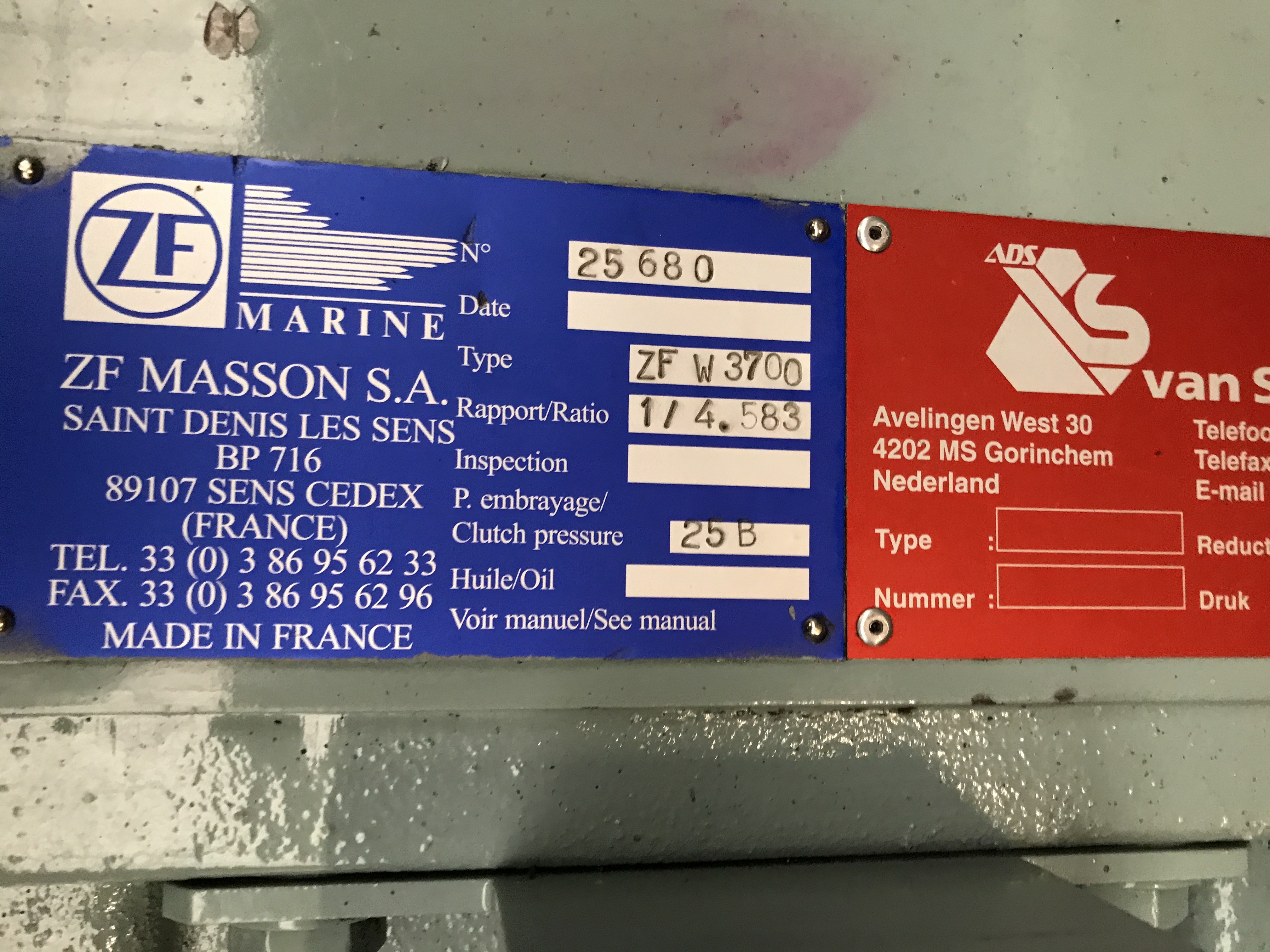 Used GEARBOX ZF MASSON W3700