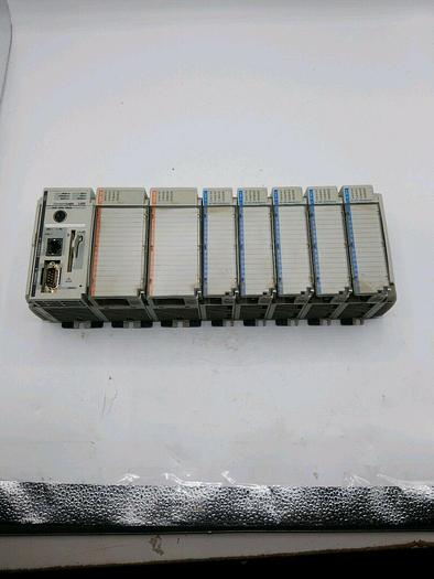 Used Allen-Bradley Rack 1769-L32E, 1769-OW16, 1769-IQ16, 1769-ECR complete rack