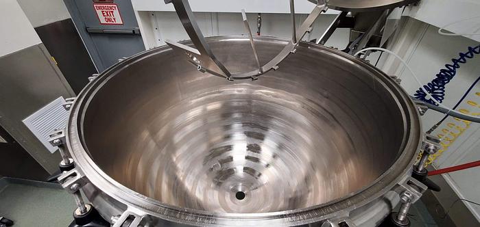 Used 150 GALLON LEE DOUBLE MOTION VACUUM KETTLE - S/S - JACKETED