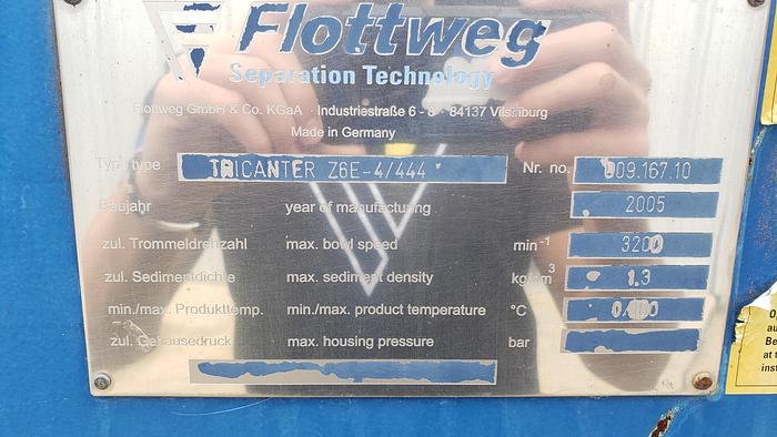 Used 2005 Flottweg Z6E-4/444