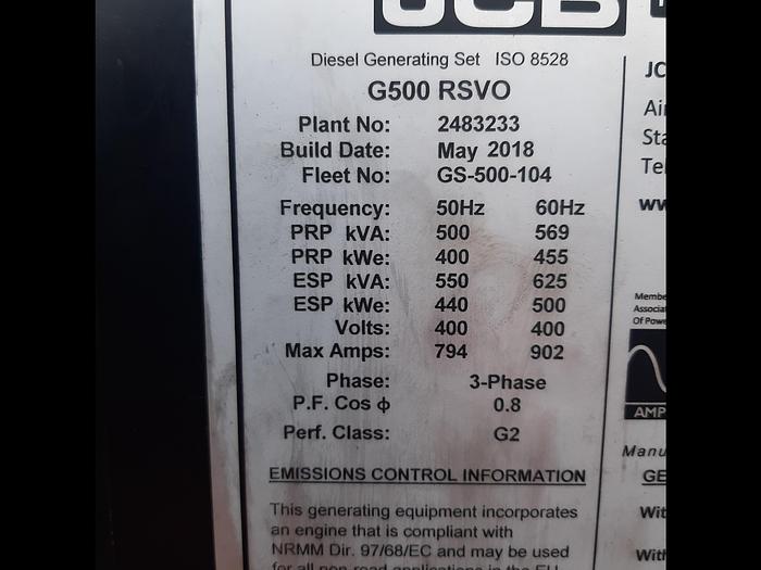 Used JCB  G500RS