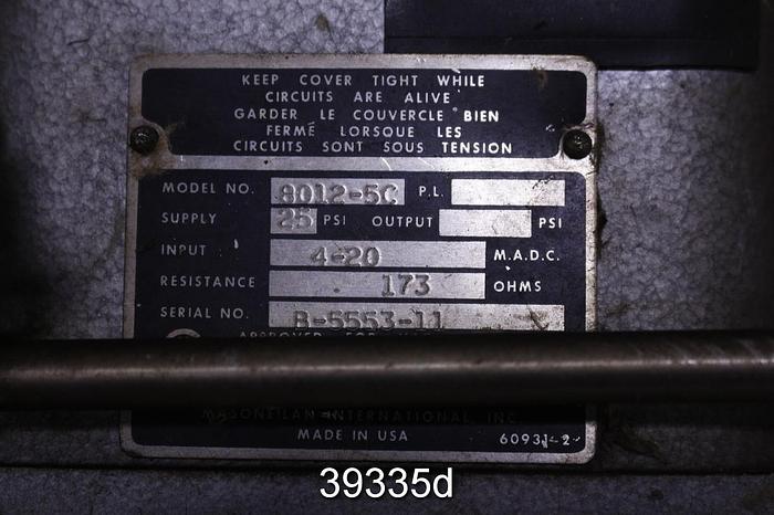 Used Masoneilan 8012-5C 6" Vball Valve #39335