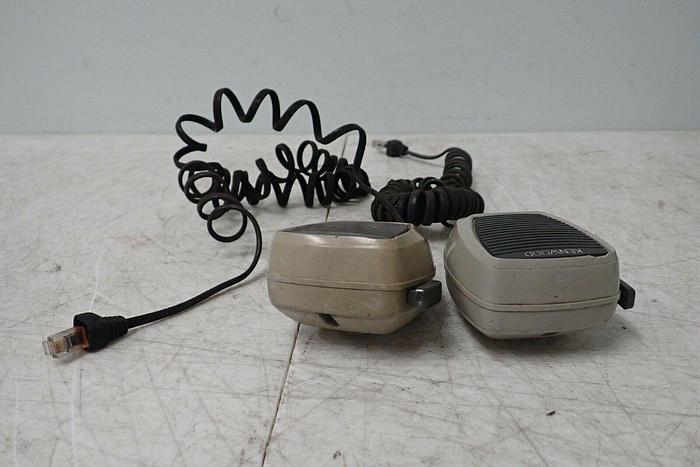 Used Lot of 2 Kenwood Dynamic Impedance 600 Ω Microphones
