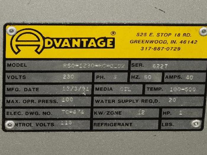 Used 12 KW ADVANTAGE HOT OIL HEATER – 1 ZONE