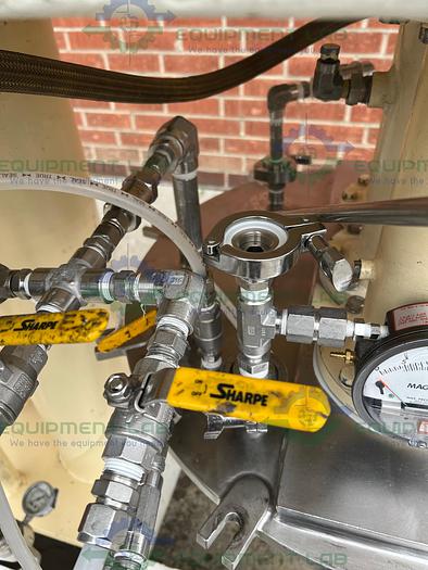 Used Ross  PVM 40 Stainless Steel Triple Shaft Mixer w/ Two 40 Gallon Tanks