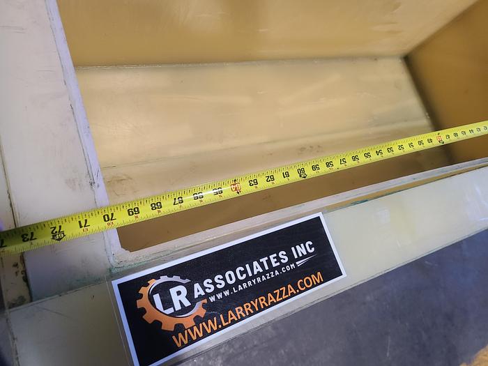 Used PVC Plastic Tank Double Wall with side and bottom support 70" x 28" x 29" Hot Liquid