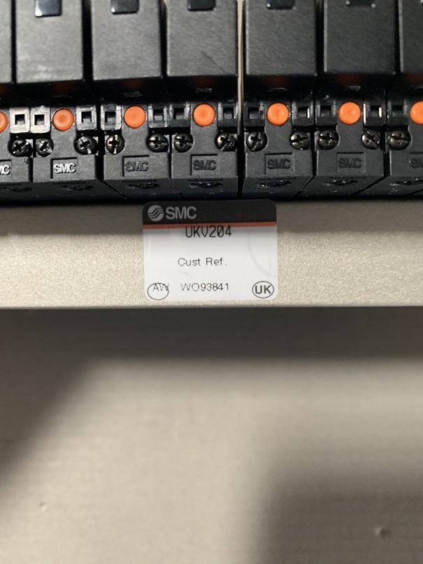 Used SMC Bank of Solenoid Valves VJ3143; VJ3243