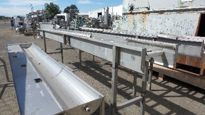 Used 18'' Wide x 30' Long Stainless Steel Belt Bed