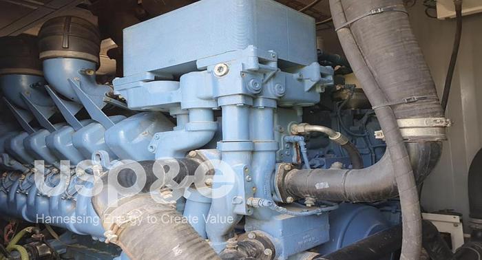 Used 3.9 MW 2011 Used MTU 12V4000G63 Diesel Generator Set