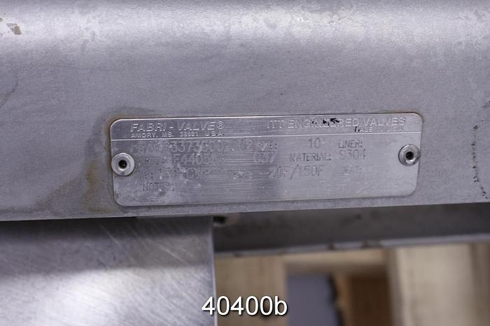 Used Fabri-Valve 10" Hand Operated Knife Gate Valve #40400