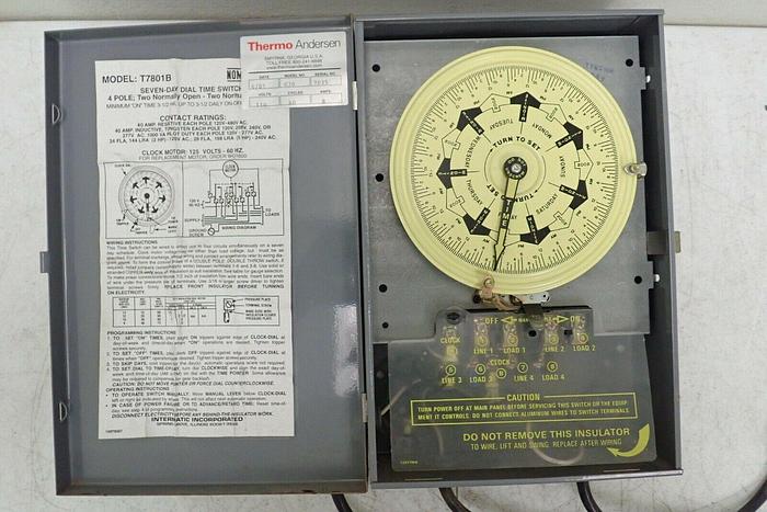 Used Thermo Andersen Intermatic Model G70 E10694 Analog Mechanical Dial Timer