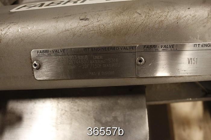Used Fabri 8" Hand Operated Knife Gate Valve #36557