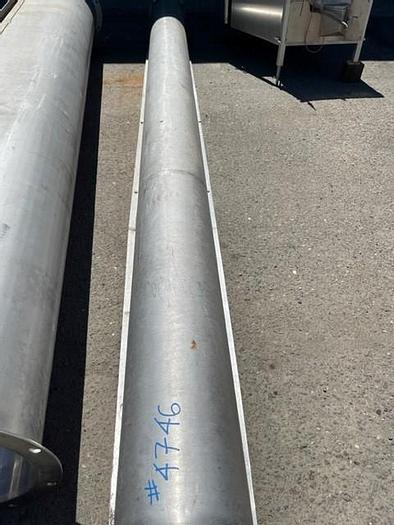 Used 14' Long x 11" Wide x 12" Deep Stainless Steel Auger Trough