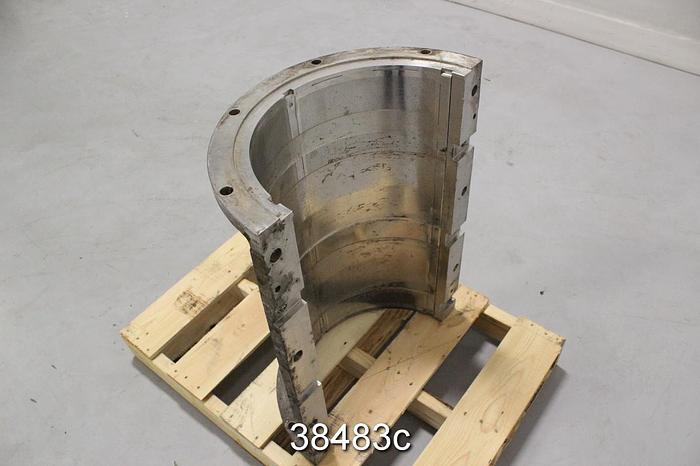 Used Thune SP45L Tertiary Section Screen Plate, (half segment), 3/8" Exterior, 0.060" Interior Hole Diameters #38483