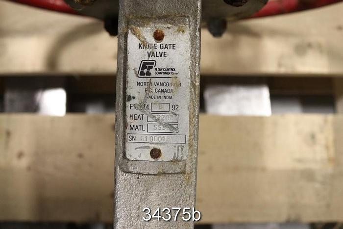 Used FCC 10" Hand Operated Knife Gate Valve #34375