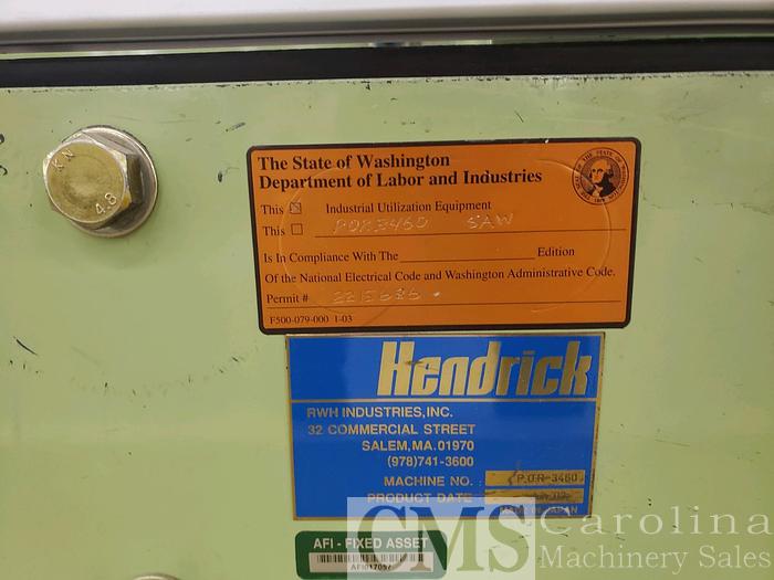 Used 2002 Hendrick POR 3460 Panel Saw