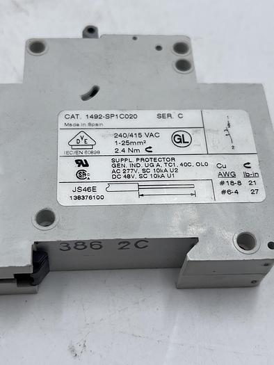Used Allen-Bradley 1492-SP1C020 Ser C