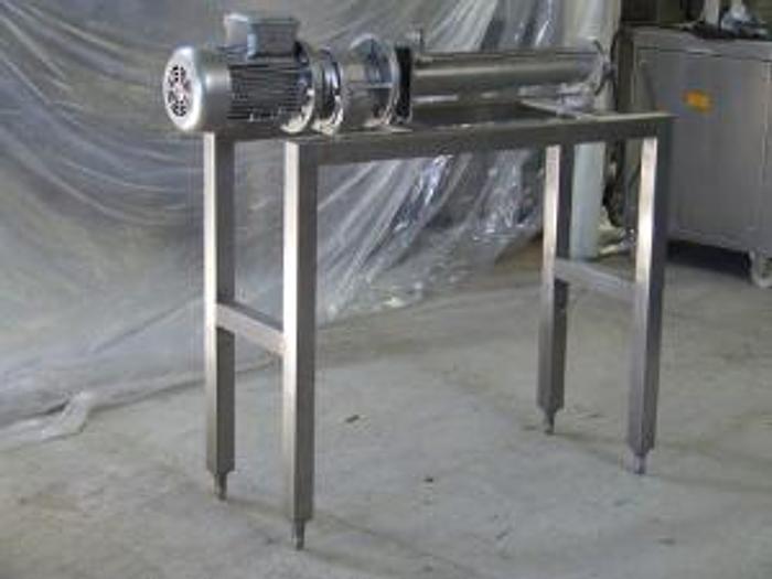 Used Worm pump "INTER-PUMP" DK-3050 on a stainless steel construction