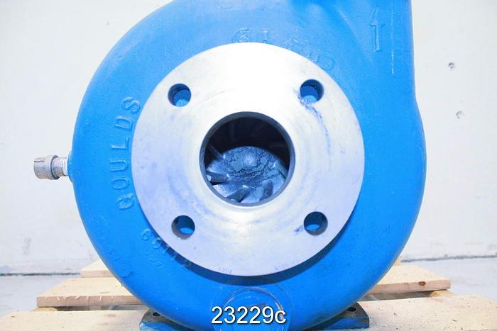 Used Goulds 3196 Pump, 3196Cv, 3X3X10, Stainless Steel Casing, 8.75" Impeller Diameter, Stainless Steel  Impeller, Stainless Steel Stuffing Box, Stainless Steel Suction Side Plate

( #23229