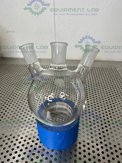 Used Chemglass  CG-1524-08 1000mL Heavy Wall Round Bottom Flask, 3-Neck Angled 20°