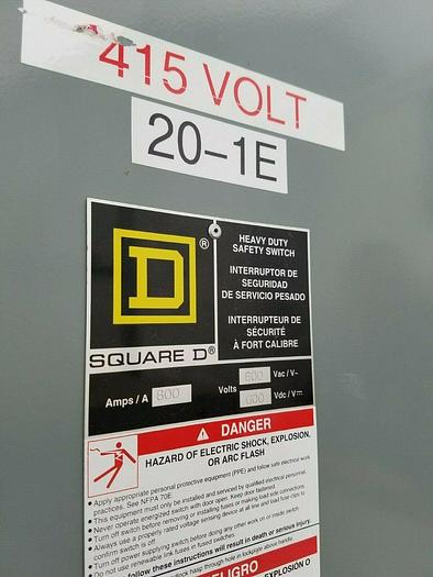 Used Square D 800-1200 Amp Series E4 Heavy Duty Safety Switch