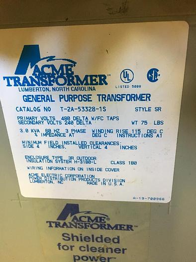 Used 3 Kva Acme Transformer,
