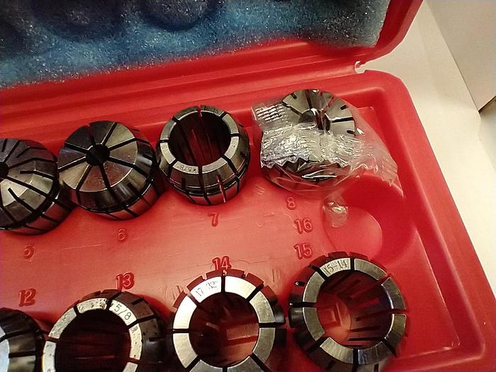 Used Accupro ER25 collet set 14pc 587383 GHB22