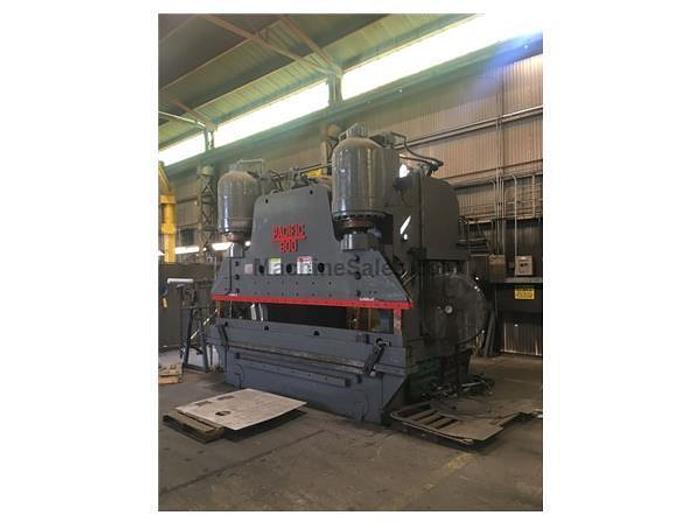 1954 600 Ton Pacific 600-10 Hydraulic Press Brake