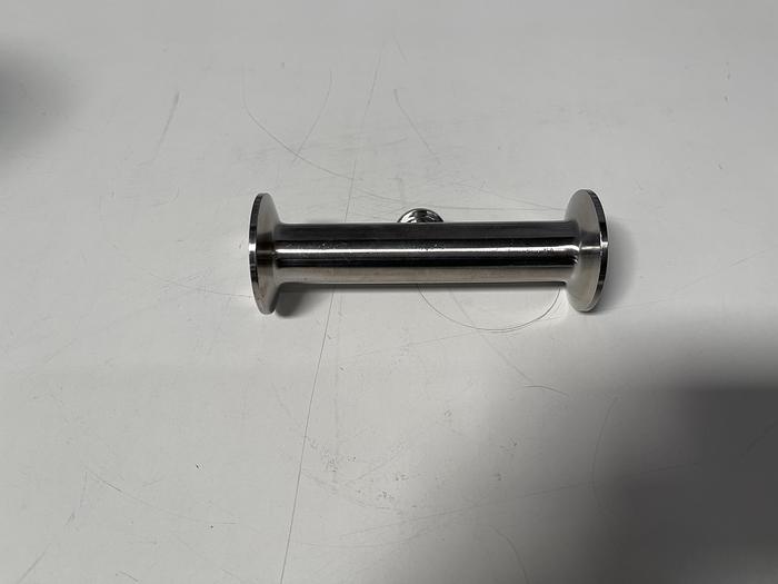 Used Lot of 2 - 5 1/4" Stainless Steel 3-way Pipe w/ 2" and 1" Sanitary Fittings