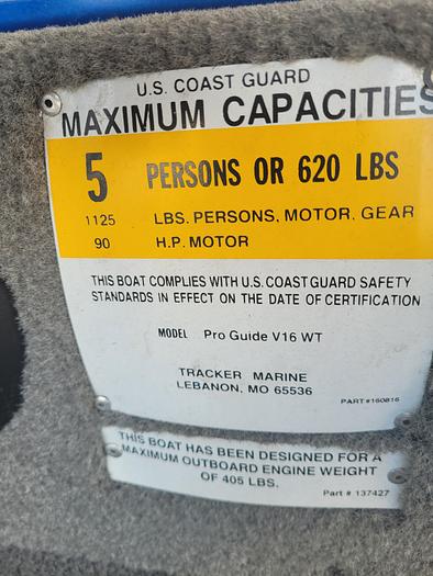 Used 2011 Bass Tracker Pro V16 Guide WT