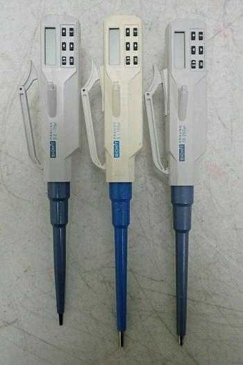 Used Lot of 3 Biohit Proline 0.2-10µL 5-100µL 10-250µL Pipettes Pipettors w/ Chargers