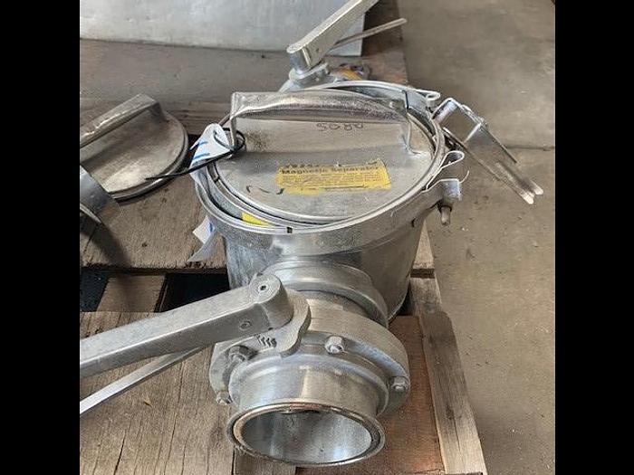 Used 4" Stainless Steel Magnetic Trap with SPX Valves