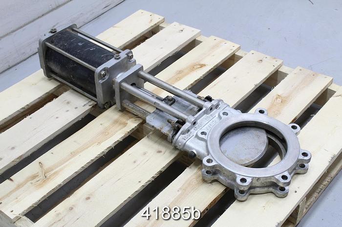 Used North Port Valves 8" Air Operated Knife Gate Valve #41885