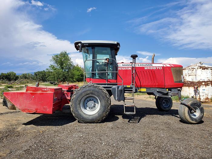 Used Massey Ferguson WR9870 Rotary Windrower w/ Double Conditioner