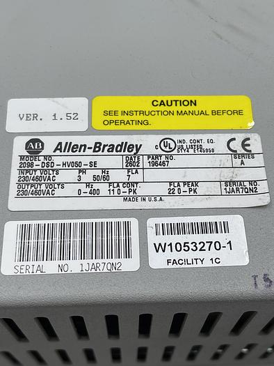Used Allen-Bradley 2098-DSD-HV050-SE Ser A