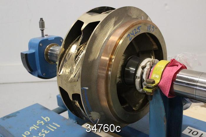 Refurbished Goulds 3410 10X12X17 Rotating Assembly, 6-Vane, 14.5" Diameter Impeller #34760