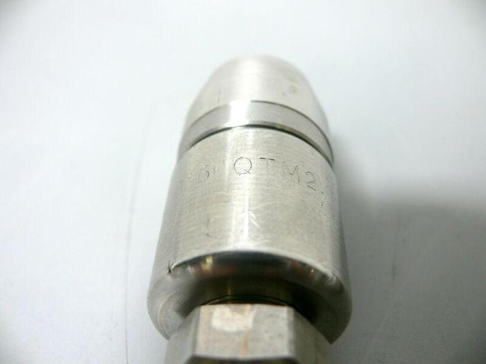 Used 75" Stainless Steel Braided Hose w/ Swagelok 316 QTM2 & QTM4 Quick Connectors