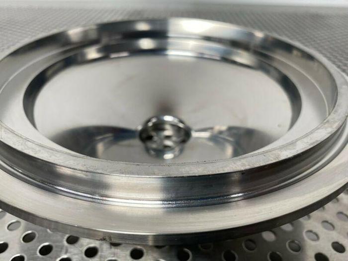 Used Stainless Steel Cylindrical 1 1/2" Sanitary Fitting to 8 1/2" OD Connection