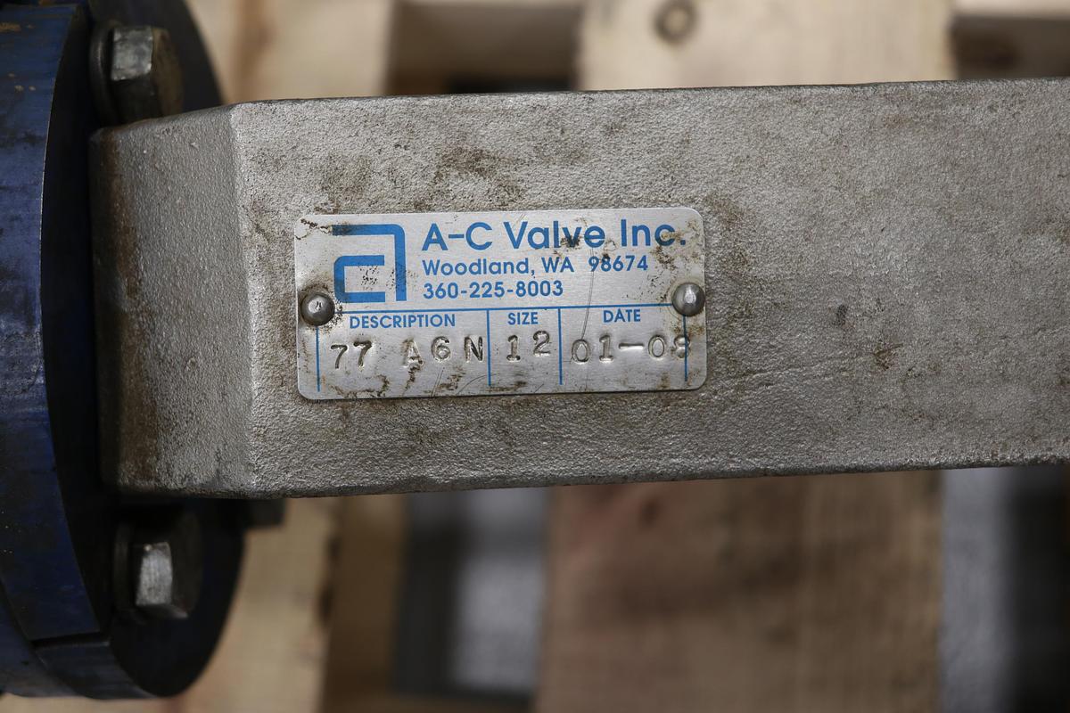 Used A-C Valve Inc. 77 A6N 12" Hand Operated Knife Gate Valve #47604
