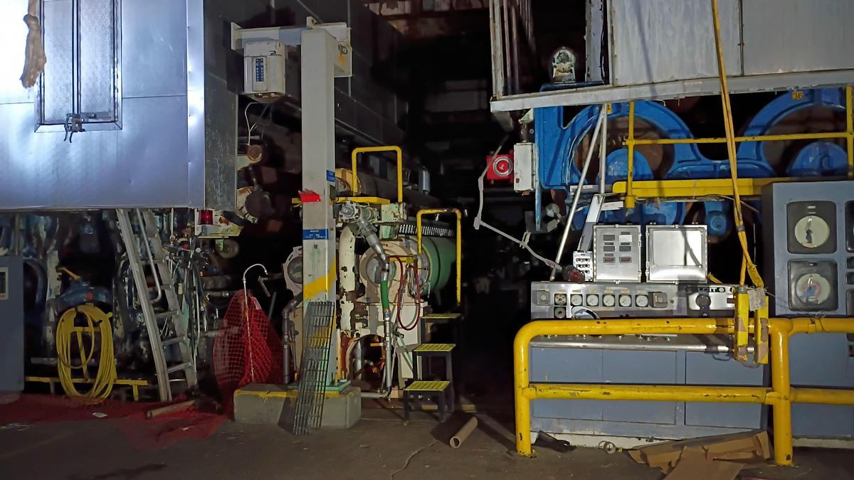 Used Dryer Can Section, (24) 224" Face x 60" Diameter #47085