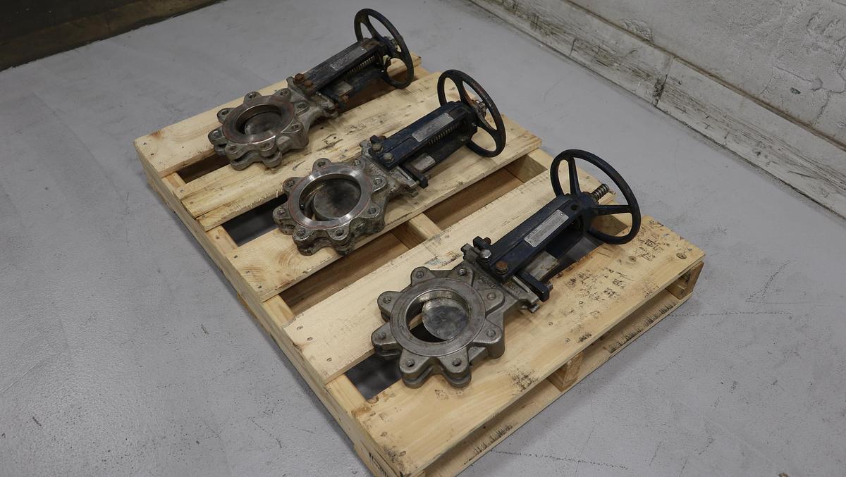 Used Fabri-Valve 4" Hand Operated Knife Gate Valve #46793