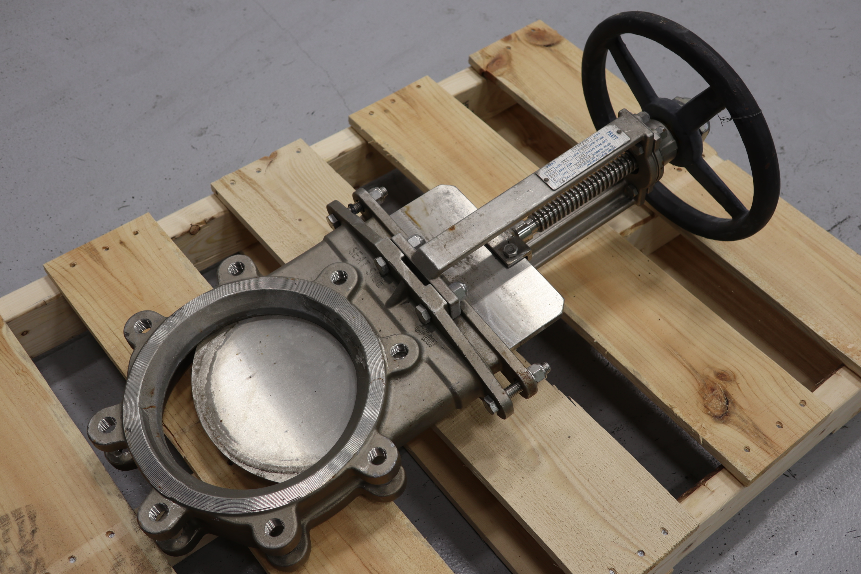 Used Henry Pratt CO. 8" Hand Operated Knife Gate Valve #47699