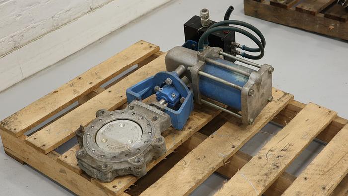 Used Neles Jamesbury 6" Air Operated Butterfly Valve #37743