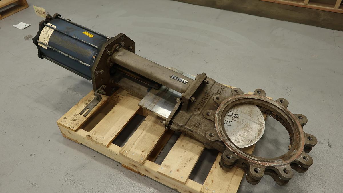 Used Dezurik 14" Air Operated Knife Gate Valve #46705
