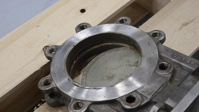 Used Fabri-Valve 6” Hand Operated Knife Gate Valve #45767