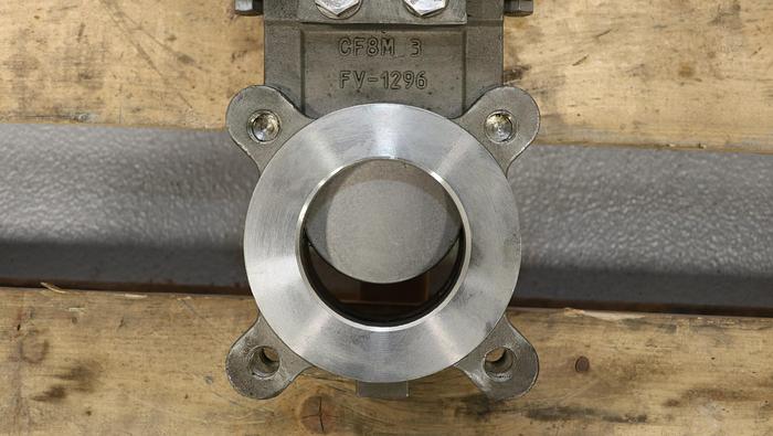 Unused Fabri-Valve 3" Air Operated Knife Gate Valve #46373