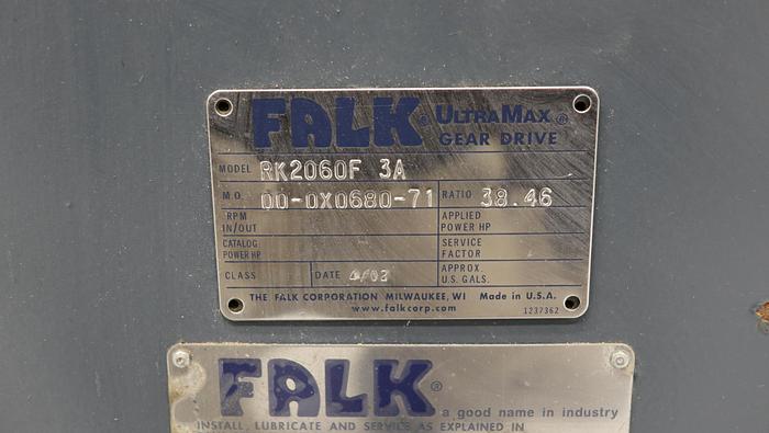 Used Falk RK2060F 3A Gear Drive, 38.46/1 Ratio #41272