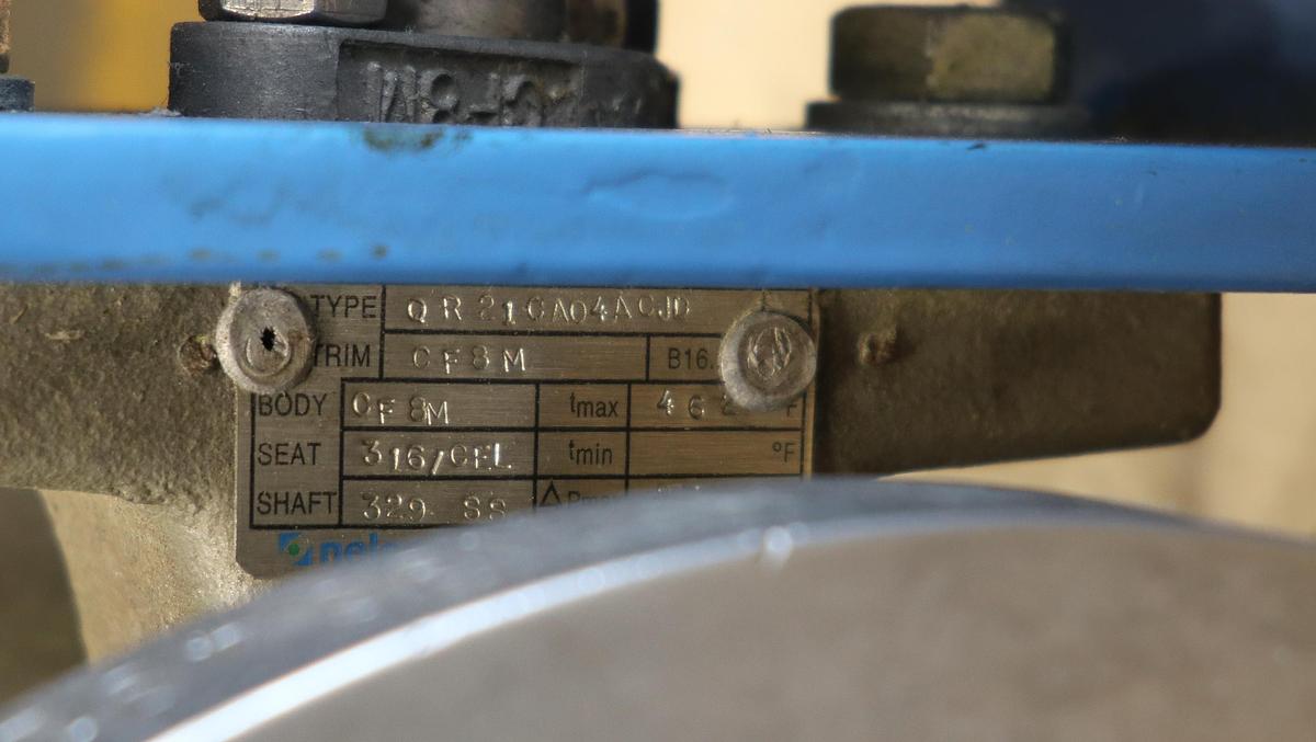 Refurbished Neles Controls Q-R21CA04ACJD 4" Vee Ball Valve #46653